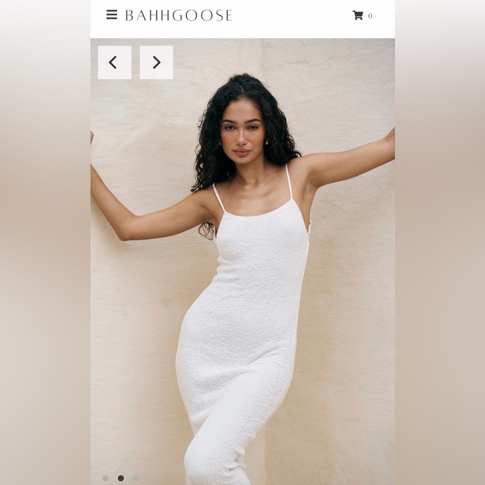 Bahhgoose Nuage White Slip Dress | New with Tags | Size XS/S - Picture 2 of 7